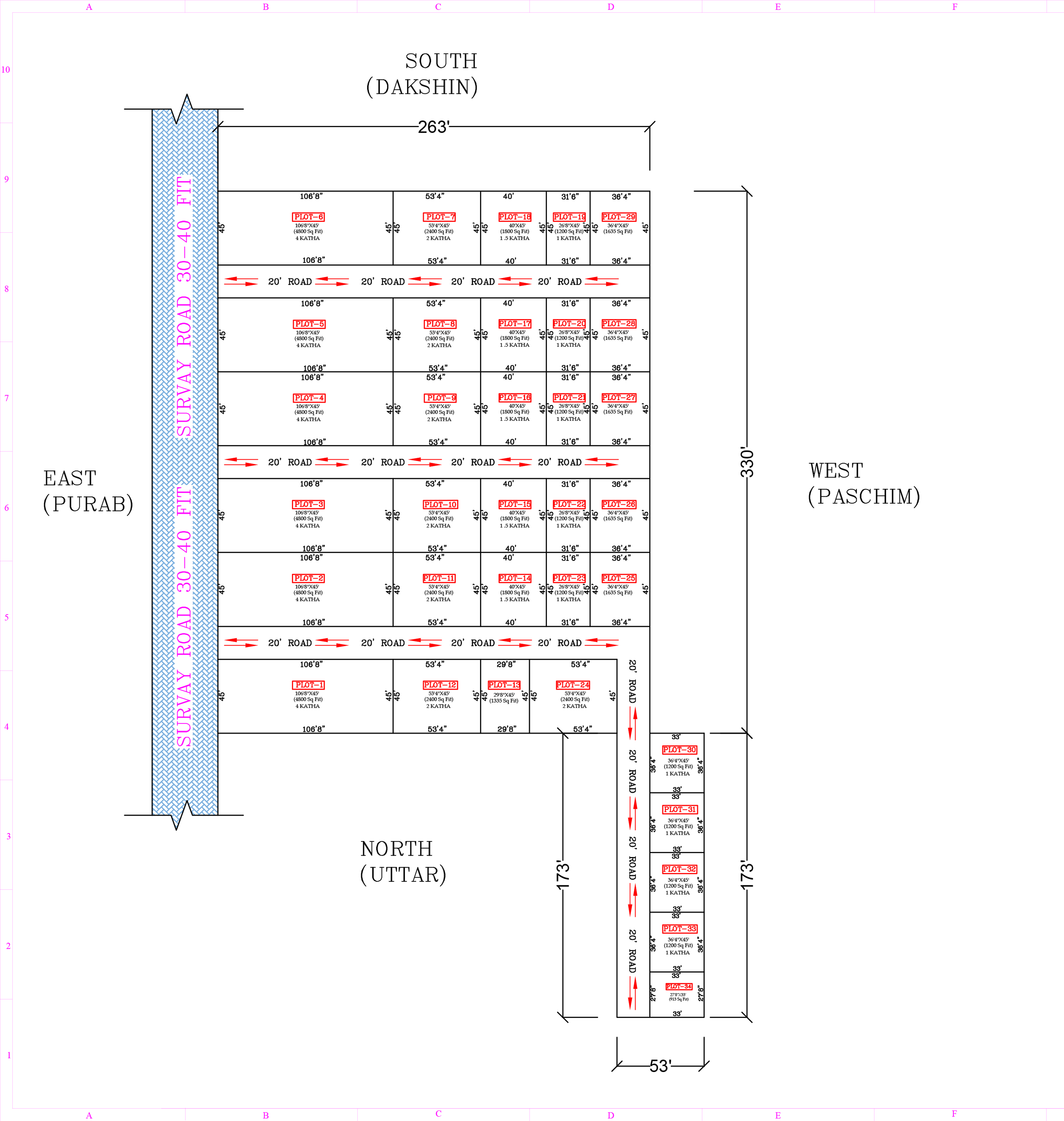 Plot layout sketch