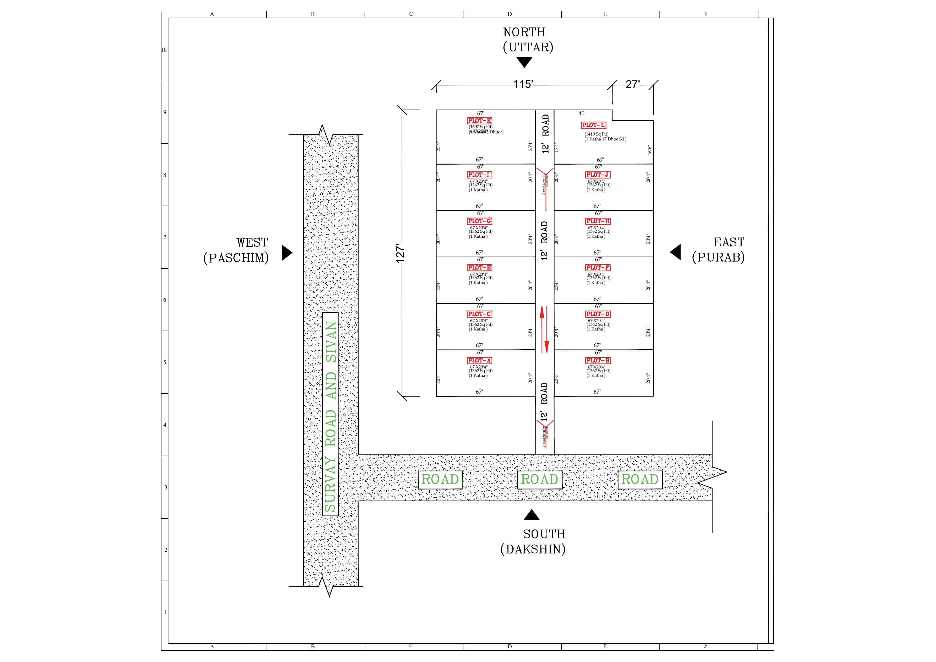 Plot layout sketch